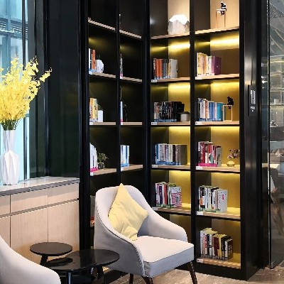 簡(jiǎn)約鈦金不銹鋼裝飾柜書(shū)柜